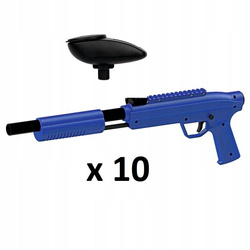 10 zestawów: Marker Valken GOTCHA Shotgun 50 cal z magazynkiem (blue)