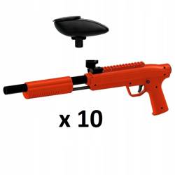 10 zestawów: Marker Valken GOTCHA Shotgun 50 cal z magazynkiem red)