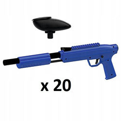 20 zestawów: Marker Valken GOTCHA Shotgun 50 cal z magazynkiem (blue)