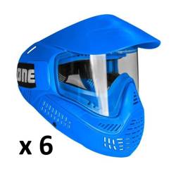 6 sztuk: Maska Field Goggle One Single (Blue)