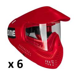 6 sztuk: Maska Field Goggle One Single (Red)